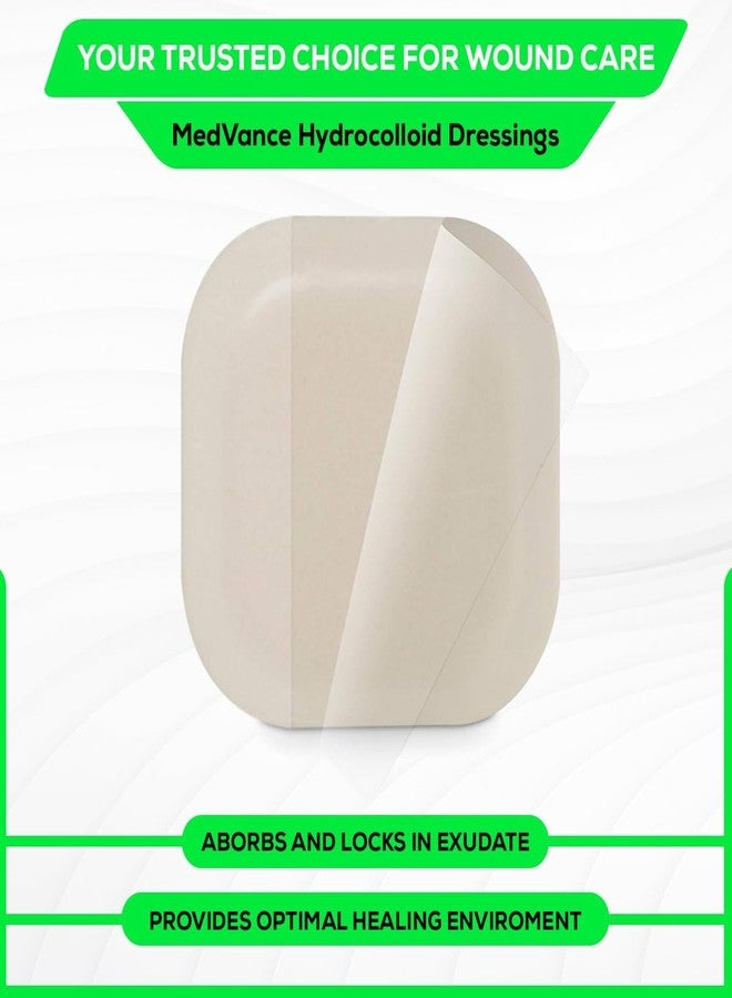 ضمادة ميدفانس™ هيدروكولويد - ضمادة لاصقة هيدروكولويدية ذات حواف مع وسادة إسفنجية 4 بوصات × 4 بوصات، علبة تحتوي على 5 ضمادات - Image 5